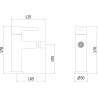 Mexen Elba bidé csaptelep rózsaarany - 74120-60