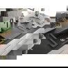 Mexen Leo chiuvetă de granit cu un compartiment, cu picurător și  baterie de bucătărie Telma, Neagră - 6501-77-670200-70
