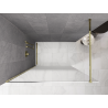 Mexen Kioto Walk-in zuhanyfal 150 x 200 cm, fehér ombre 8 mm, arany - 800-150-101-50-86