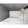 Mexen Kioto Walk-in zuhanyfal 70 x 200 cm, fehér ombre 8 mm, arany kefe hatású - 800-070-101-55-86