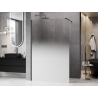 Mexen Kioto Walk-in Zuhanyfal 100 x 200 cm, fehér ombre 8 mm, gun gray kefe - 800-100-101-66-86