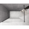 Mexen Kioto Walk-in Zuhanyfal 100 x 200 cm, fehér ombre 8 mm, gun gray kefe - 800-100-101-66-86