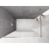 Mexen Kioto Walk-in zuhanyfal 100 x 200 cm, fehér ombre 8 mm, szálcsiszolt nikkel - 800-100-101-97-86
