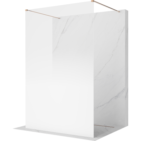 Mexen Kioto perete de duș freestanding 110 x 200 cm, ombre albă 8 mm, aur roz - 800-110-002-60-86