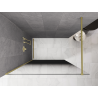 Mexen Kioto Walk-in zuhanyfal 70 x 200 cm, fekete ombre 8 mm, arany szálcsiszolt - 800-070-101-55-76