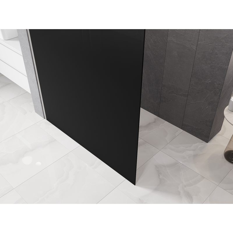 Mexen Kioto panou de duș Walk-in 150 x 200 cm, ombre negru 8 mm, nichel periat - 800-150-101-97-76