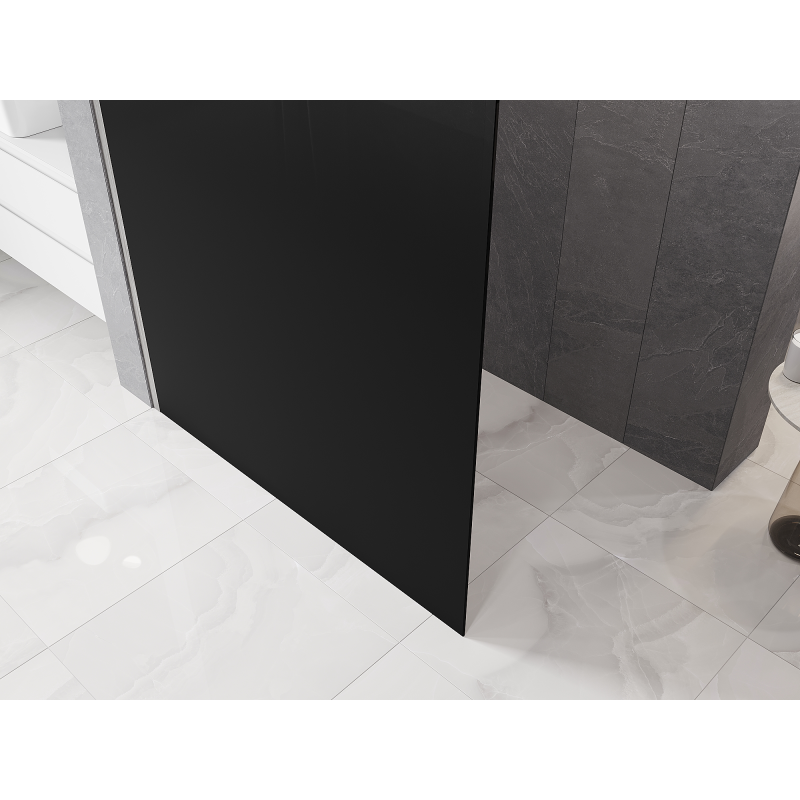Mexen Kioto panou de duș Walk-in 80 x 200 cm, ombre negru 8 mm, nichel periat - 800-080-101-97-76