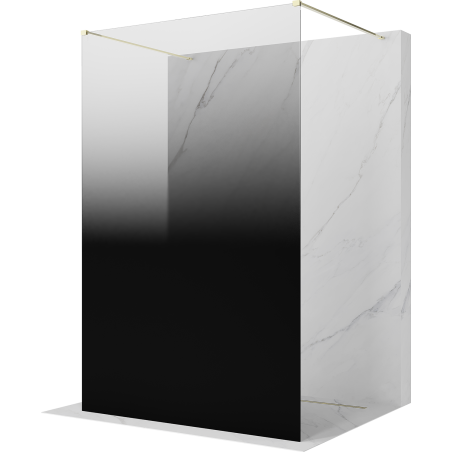 Mexen Kioto panou de duș freestanding 130 x 200 cm, ombre negru 8 mm, auriu - 800-130-002-50-76