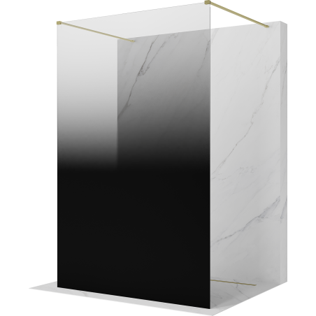 Mexen Kioto panou de duș independent 150 x 200 cm, ombre negru 8 mm, auriu periat - 800-150-002-55-76