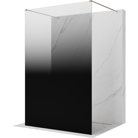 Mexen Kioto perete de duș liber 100 x 200 cm, ombre negru 8 mm, aur roz - 800-100-002-60-76