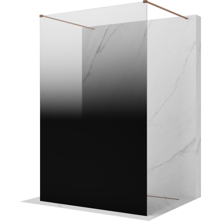 Mexen Kioto perete de duș independent 120 x 200 cm, ombre negru 8 mm, cupru periat - 800-120-002-65-76