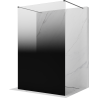 Mexen Kioto panou de duș independent 100 x 200 cm, ombre negru 8 mm, gri armă periat - 800-100-002-66-76