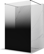 Mexen Kioto szabadon álló zuhanyfal 100 x 200 cm, ombre fekete 8 mm, fekete - 800-100-002-70-76