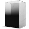 Mexen Kioto szabadon álló zuhanyfal 100 x 200 cm, fekete ombre 8 mm, gun metal - 800-100-002-95-76