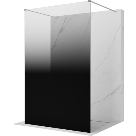Mexen Kioto perete de duș independent 100 x 200 cm, ombre negru 8 mm, nichel periat - 800-100-002-97-76