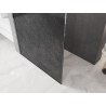 Mexen Kioto Walk-in zuhanyfal 130 x 200 cm, crackle grafit 12 mm, króm - 800-130-101-01-44-X