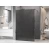 Mexen Kioto perete pentru duș Walk-in 130 x 200 cm, crackle grafit 12 mm, crom - 800-130-101-01-44-X