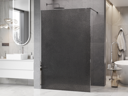 Mexen Kioto panou de duș Walk-in 70 x 200 cm, crackle grafit 12 mm, crom - 800-070-101-01-44-X