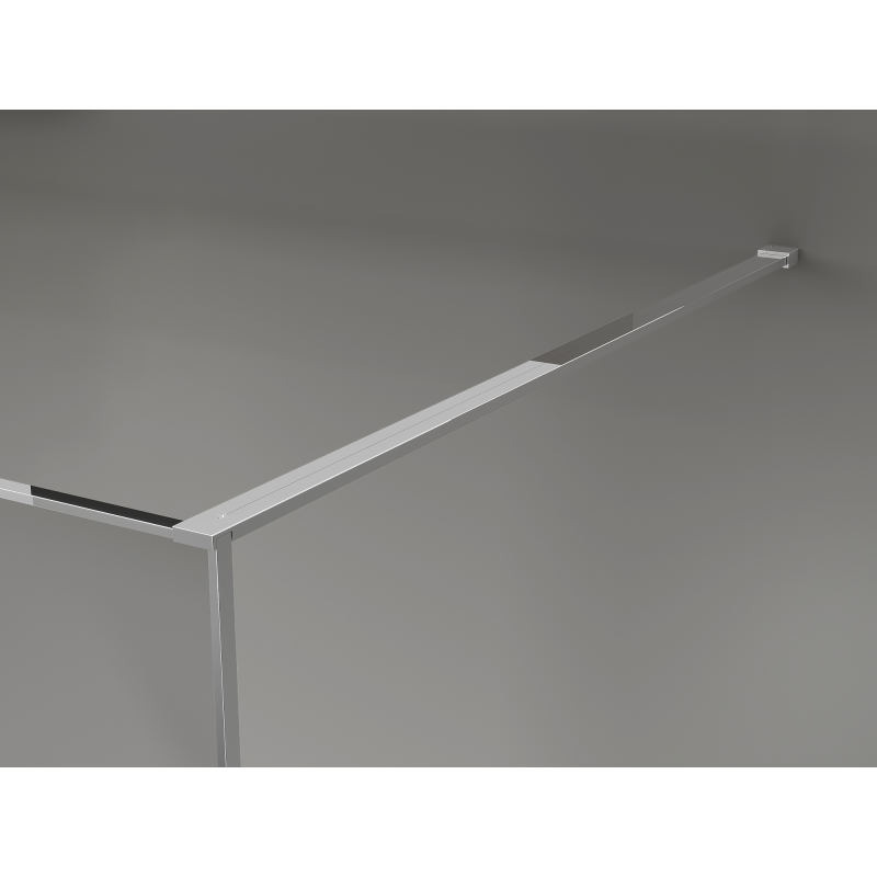 Mexen Kioto Walk-in zuhanyfal 100 x 200 cm, crackle grafit 12 mm, króm - 800-100-101-01-44-X