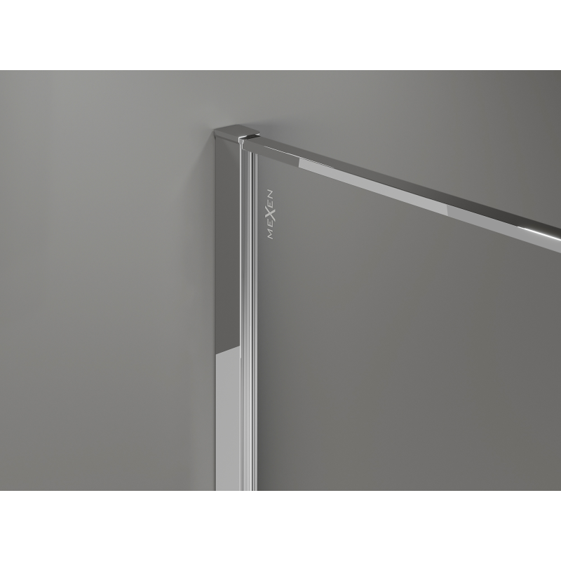 Mexen Kioto panou de duș Walk-in 80 x 200 cm, crackle grafit 12 mm, crom - 800-080-101-01-44-X