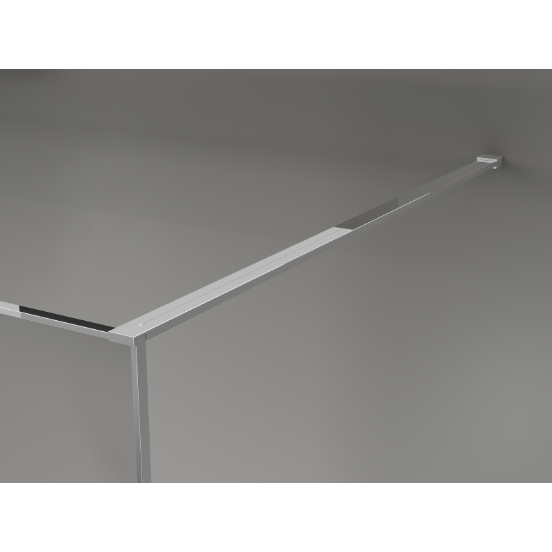 Mexen Kioto Walk-in zuhanyfal 130 x 200 cm, crackle grafit 12 mm, króm - 800-130-101-01-44-X