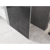 Mexen Kioto panou de duș Walk-in 130 x 200 cm, crackle gri 12 mm, alb - 800-130-101-20-44-X