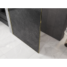 Mexen Kioto perete de duș Walk-in 130 x 200 cm, crackle grafit 12 mm, auriu - 800-130-101-50-44-X