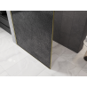 Mexen Kioto Perete de duș Walk-in 130 x 200 cm, crackle grafit 12 mm, auriu periat - 800-130-101-55-44-X