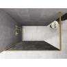 Mexen Kioto perete de duș Walk-in 120 x 200 cm, crackle grafit 12 mm, auriu periat - 800-120-101-55-44-X