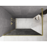Mexen Kioto Perete de duș Walk-in 130 x 200 cm, crackle grafit 12 mm, auriu periat - 800-130-101-55-44-X
