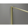 Mexen Kioto perete de duș Walk-in 160 x 200 cm, crackle grafit 12 mm, auriu periat - 800-160-101-55-44-X