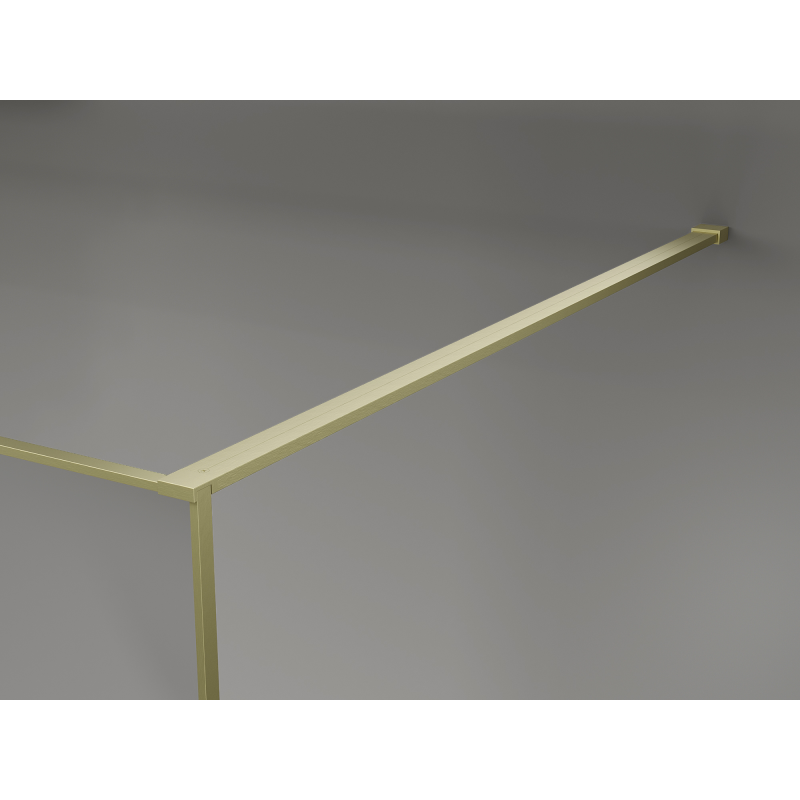 Mexen Kioto perete de duș Walk-in 70 x 200 cm, crackle grafit 12 mm, auriu periat - 800-070-101-55-44-X