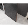 Mexen Kioto panou de duș Walk-in 90 x 200 cm, crackle grafit 12 mm, aur roz - 800-090-101-60-44-X
