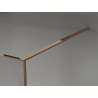Mexen Kioto panou de duș Walk-in 90 x 200 cm, crackle grafit 12 mm, aur roz - 800-090-101-60-44-X