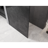 Mexen Kioto Walk-in zuhanyfal 150 x 200 cm, repedezett grafit 12 mm, szálcsiszolt pisztoly szürke - 800-150-101-66-44-X