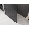 Mexen Kioto perete de duș Walk-in 90 x 200 cm, crackle grafit 12 mm, gri pistol periat - 800-090-101-66-44-X