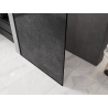 Mexen Kioto Walk-in zuhanyfal 110 x 200 cm, crackle grafit 12 mm, fekete - 800-110-101-70-44-X