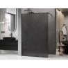 Mexen Kioto perete duș Walk-in 100 x 200 cm, crackle grafit 12 mm, negru - 800-100-101-70-44-X
