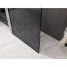Mexen Kioto Perete de duș Walk-in 80 x 200 cm, crackle grafit 12 mm, negru - 800-080-101-70-44-X