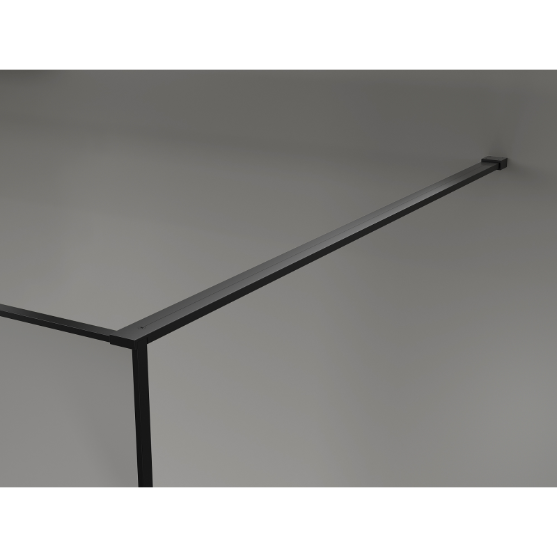 Mexen Kioto Walk-in zuhanyfal 140 x 200 cm, crackle grafit 12 mm, fekete - 800-140-101-70-44-X