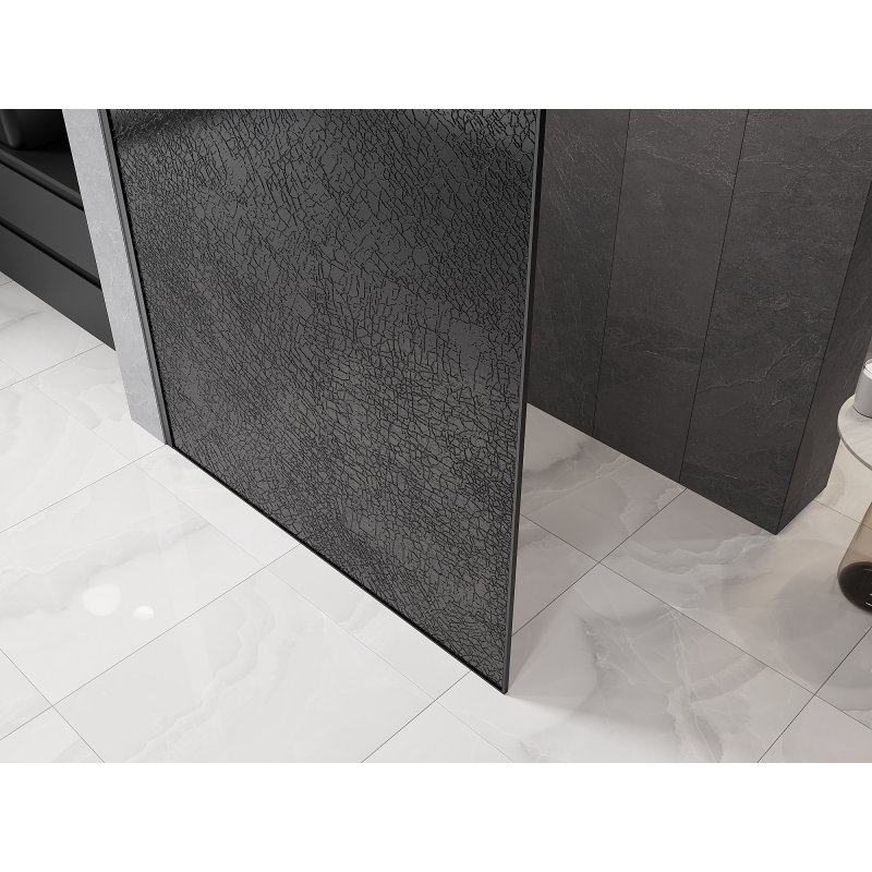Mexen Kioto perete de duș Walk-in 110 x 200 cm, crackle grafit 12 mm, gun metal - 800-110-101-95-44-X