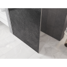 Mexen Kioto Walk-in zuhanyfal 110 x 200 cm, crackle grafit 12 mm, kefélt nikkel - 800-110-101-97-44-X