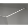 Mexen Kioto Walk-in zuhanyfal 160 x 200 cm, crackle grafit 12 mm, csiszolt nikkel - 800-160-101-97-44-X