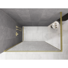 Mexen Kioto perete de duș Walk-in 70 x 200 cm, crackle transparent 12 mm, auriu periat - 800-070-101-55-04-X