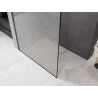 Mexen Kioto Walk-in zuhanyfal 110 x 200 cm, crackle átlátszó 12 mm, gun gray kefe - 800-110-101-66-04-X