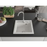 Mexen Vito chiuvetă de granit cu 1 compartiment cu baterie de bucătărie Telma, albă - 6503-20-670200-00