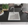 Mexen Vito Chiuvetă de granit cu 1 compartiment și baterie de bucătărie Telma, Albă - 6503-20-670200-00