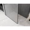 Mexen Kioto Perete de duș Walk-in 100 x 200 cm, crackle transparent 12 mm, negru - 800-100-101-70-04-X