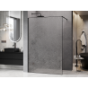 Mexen Kioto Perete de duș Walk-in 100 x 200 cm, crackle transparent 12 mm, negru - 800-100-101-70-04-X