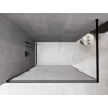 Mexen Kioto Perete de duș Walk-in 100 x 200 cm, crackle transparent 12 mm, negru - 800-100-101-70-04-X